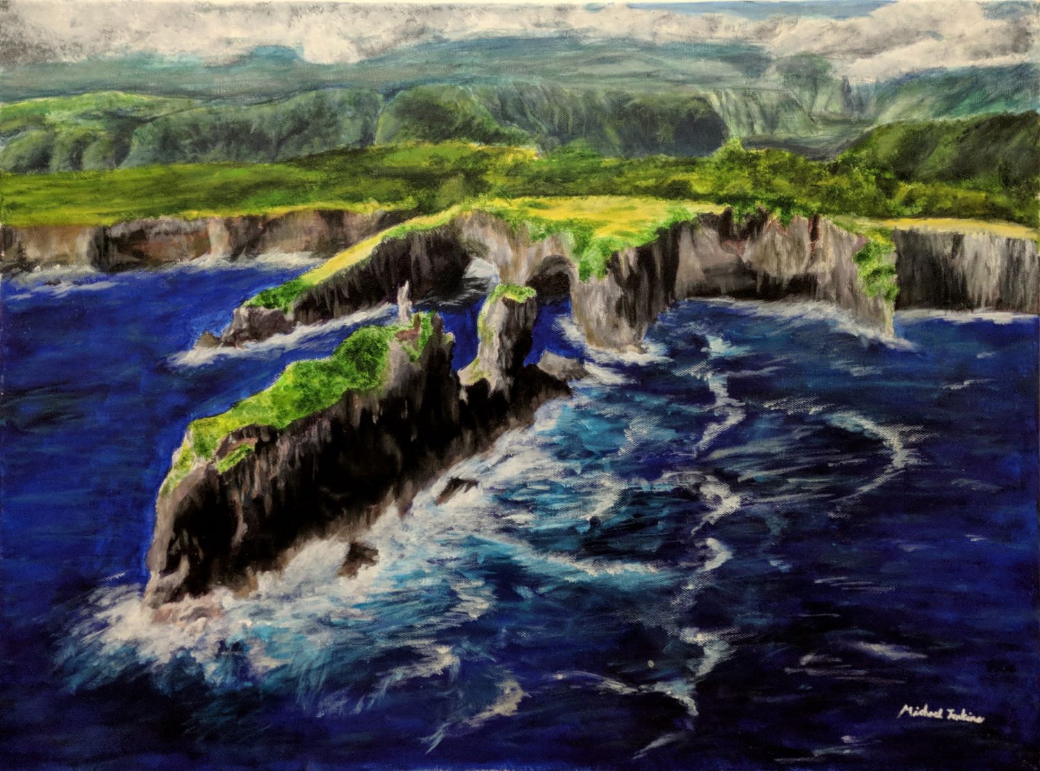 Sea Cliffs Painting