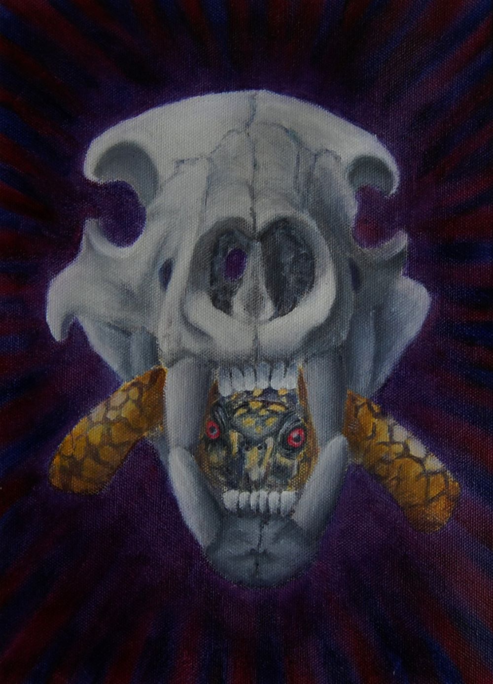 Turtle Bear Skull Painting